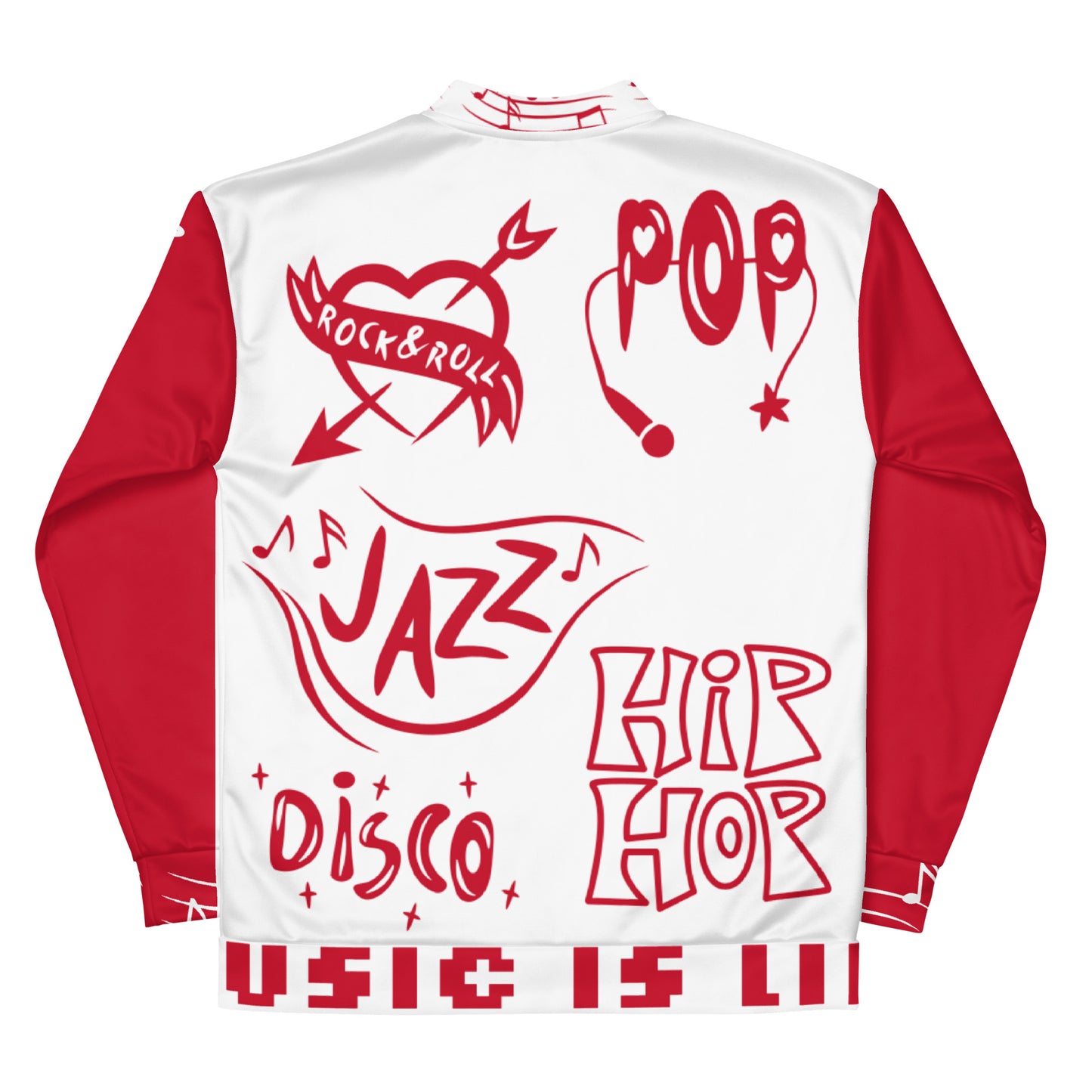 Cherry Red Double Wildstyle Bomber Jacket