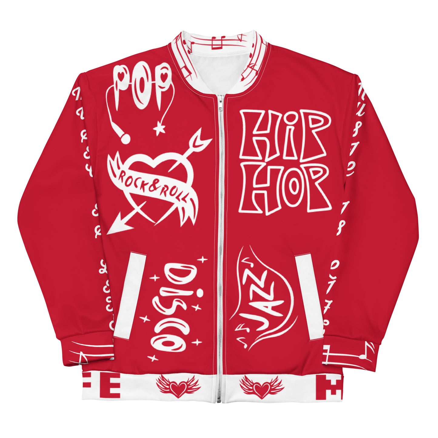Cherry Red Double Wildstyle Bomber Jacket