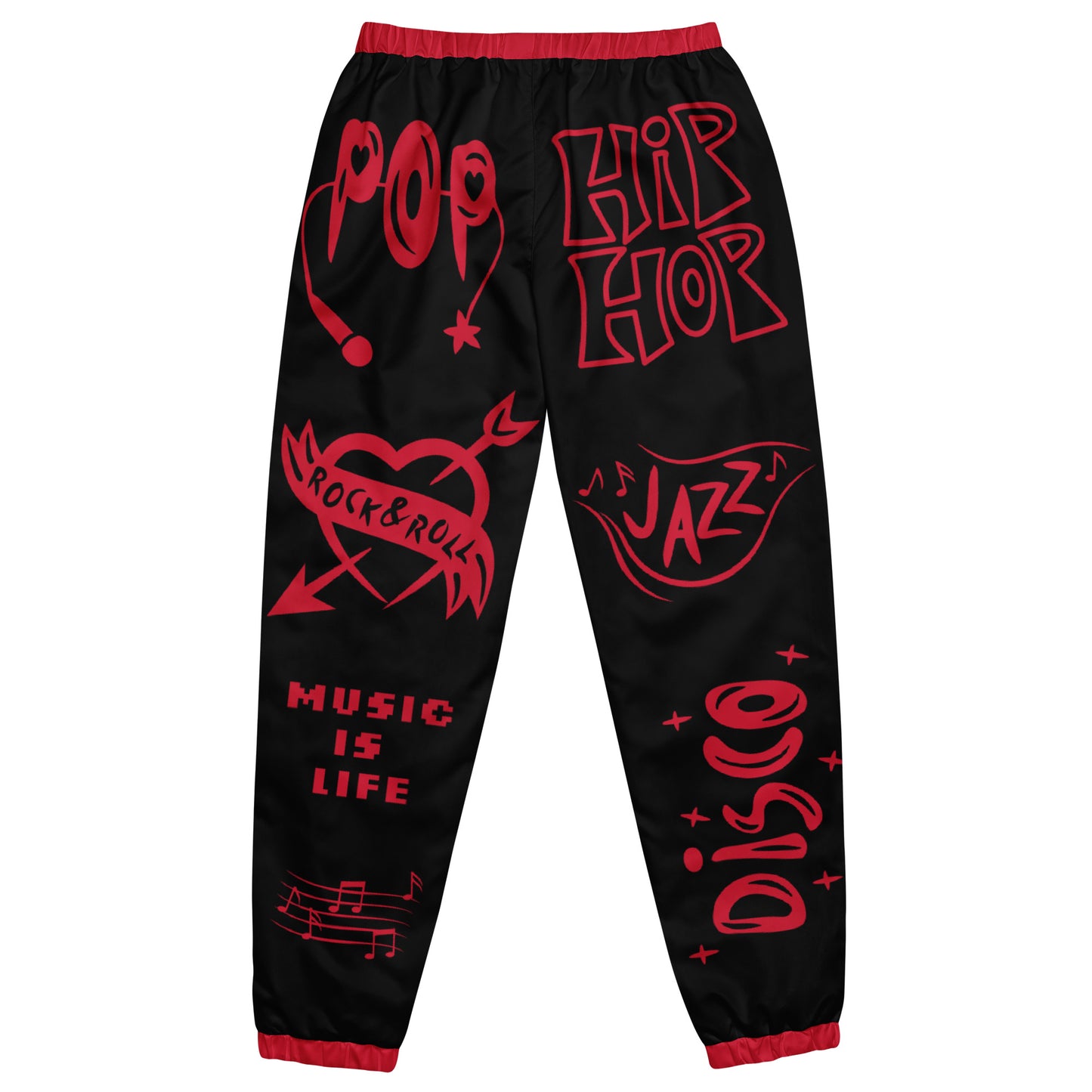 Fire Red Triple Wildstyle Track Pants
