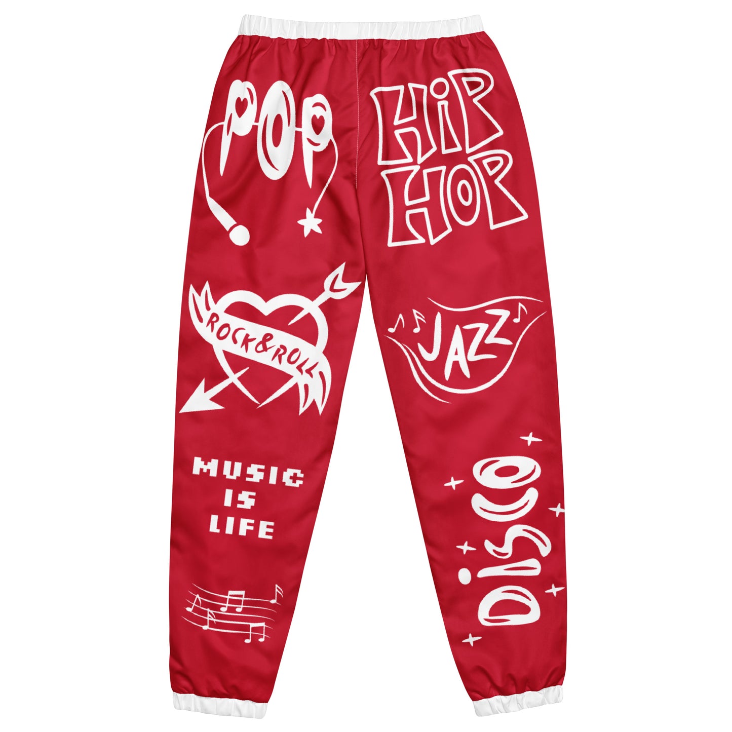 Cherry Red Double Wildstyle Track Pants