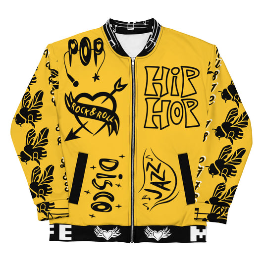Thunder Lightning Bumblebee Triple Bomber Jacket