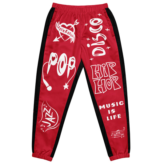 Fire Red Triple Wildstyle Track Pants