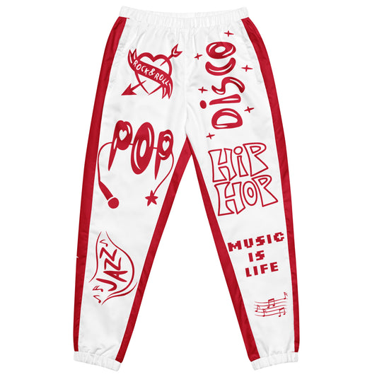 Cherry Red Double Wildstyle Track Pants